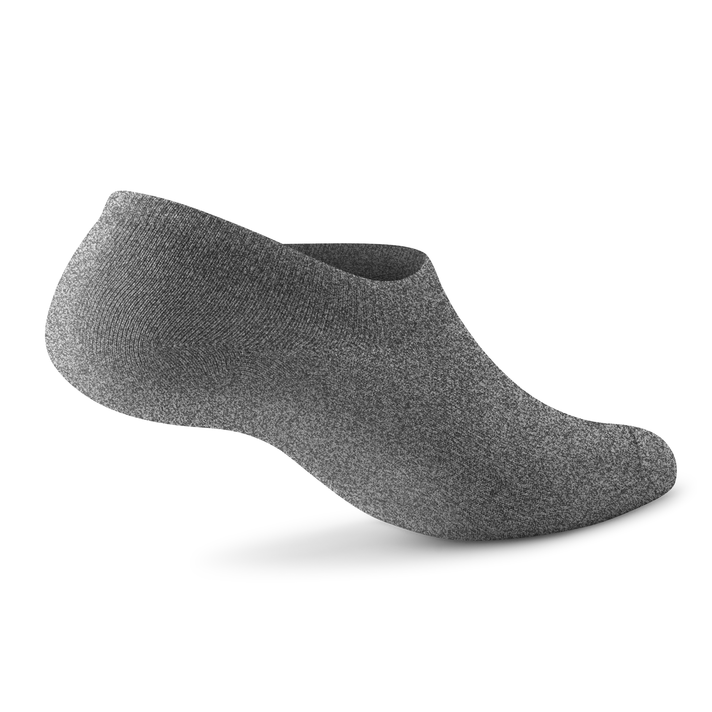 Anytime No Show Heel Grip Sock - Natural Grey Heather